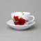 Šálek a podšálek B + B 0,21 l / 14 cm na kávu, vlčí máky, Český porcelán a.s.