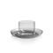 Cup 114 ml + saucer 120 mm DROP for espresso, Smoke, Kvetna 1794 Glassworks