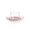 Cup 114 ml + saucer 120 mm DROP for espresso, Rosaline, Kvetna 1794 Glassworks