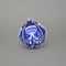 Onion Pattern Christmas Tree Decoration Ball, 8 cm BLUE, Czech Glass christmas decorations