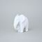 Elephant, 9,6 x 9,4 x 6 cm, White + Gold, Royal Dux Bohemia