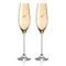 Set of 2 Amber Silhouette Champagne Flutes 210 ml, Swarovski Crystals