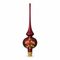 Christmas Glass Tree Topper, 27 cm, Burgundy, Czech Glass christmas decorations