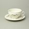 Šálek a podšálek čajový 275 ml / 18 cm, Thun 1794, karlovarský porcelán, BERNADOTTE ivory + kytičky