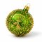 Onion Pattern Christmas Tree Decoration Ball, 8 cm GREEN, Czech Glass christmas decorations
