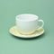 Breakfast cup 350 ml + saucer 16 cm, yellow, G. Benedikt 1882