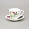 Redoute Rose: Šálek 220 ml a podšálek 14,5 cm, anglický kostní porcelán Roy Kirkham