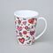 Hrnek Erin 12 cm 420 ml, veselá srdíčka - červená, Český porcelán a.s.