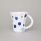 Mug Retro T, Blue Dots, 250 ml, Porcelain Goldfinger