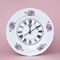Wall Clock 24 cm with clockwork, Violet, Český porcelán a.s.