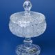 Jar footed with cover 13 cm, cut 500 pk, Bohemia Crystal