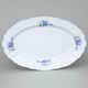 Oval dish 39 cm, Thun 1794 Carlsbad porcelain, BERNADOTTE Forget-me-not-flower