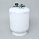 Porcelain Urn Case, White + Roses (2), Luxor, 29 cm, Royal Dux Bohemia