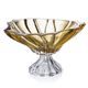 Crystal Bowl Plantica Amber, 33 cm, Aurum Crystal