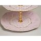 Compartment dish 2-piece, Jarmila, h: 23,5 cm, decor 245, Pink Porcelain from Chodov