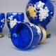 Wine set JANA 7 pcs. BLUE, enamel + gold, Novoborské sklo
