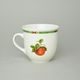 Hrnek Mirek 400 ml, slonová kost s dekorací ovoce, Český porcelán a.s.