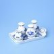 Blue Onion: Set of 3 shakers + tray + toothpick, Leander Loučky