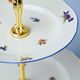 Etažer třídílný - talíře plné / zlacená tyčka, Házenka IVORY, Český porcelán a.s.