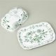 Butter dish for 0,250 kg butter, Green Onion Pattern, Cesky porcelan a.s.