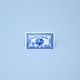 Postage Stamp porcelain 8 x 5 cm, Annual edition - 160 years, Original Blue Onion Pattern