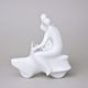 Milenci na skútru 14,5 x 12,5 x 16,5 cm, Bílá + modrá, Porcelánové figurky Duchcov