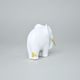 Elephant, 9,6 x 9,4 x 6 cm, White + Gold, Royal Dux Bohemia