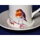 Robin: Mug 325 ml and saucer breakfast, English Fine Bone China, Roy Kirkham