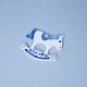 Christmas decoration - Rocking horse 8 x 8,9 cm, Original Blue Onion Pattern