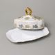 Máslenka na 250 g máslo, Tři Grácie, Zlatý listr, porcelán QueensCrown