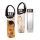 Glass bottle with neoprene sleeve Gustav Klimt - The Kiss 9 / 7,5 / 26,5 cm, G. Klimt, Goebel