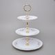 Gold line: Compartment dish 3 pcs., Thun 1794 Carlsbad porcelain, BERNADOTTE roses