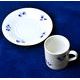 Šálek mokka 70 ml + podšálek 115 mm Jasmin, modré kvítky, Český porcelán a.s.