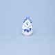 Egg Hen with hat 7,3 cm, Original Blue Onion Pattern