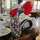Rooster 20 cm weight, GlasStar Bohemia Glass