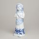 Girl, porcelain figurine 9,5 cm, Original Blue Onion Pattern