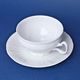 Tea cup and saucer 275 ml / 18 cm, Thun 1794 Carlsbad porcelain, BERNADOTTE white