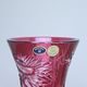 Křišťálová váza broušená, dekor bodlák RUBÍN, 285 mm, Crystalite BOHEMIA