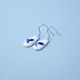 Earrings: Drops - Onion Pattern fragments / flowers, Porcelain Jewels Studio Mallys