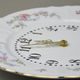 Wall clock 27 cm, Thun 1794, karlovarský porcelán, BERNADOTTE climbing rose