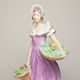 Gardener woman 13,5 x 11 x 26 cm, Saxe, Porcelain Figures Duchcov