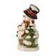 Snowman figurine Visit at the Woods 11.5 / 7 / 12.5 cm, stoneware, Goebel