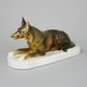 Wolfdog 17 x 7 x 9 cm, Luxor, Porcelain figures Duchcov