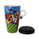 Mug with lid Romero Britto - Love, 0,5 l, Fine Bone China, Goebel