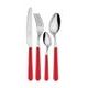 24 pcs. cutlery set, Tinta Unita, brick red, NEVA