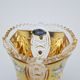 Cut Crystal Vase, 205 mm, Gold + Enamel, Jahami Bohemia