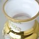 Vase 35 cm, WHITE glass, gold + enamel, Nový Bor glass