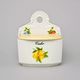 Sugar Wall Hanging Box with inscription CUKR 0,70 l, Ivory Fruits, Cesky porcelan a.s.