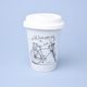 Pohárek To Go 310 ml na kávu se silikonovým víčkem, pánské kolo, Český porcelán a.s.