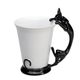 Mug Sphinx with a Cat, 400 ml, Black, Goldfinger porcelain